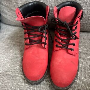 Mountain Gear Red And Black Work Boot's Mens 9.5 Preowned